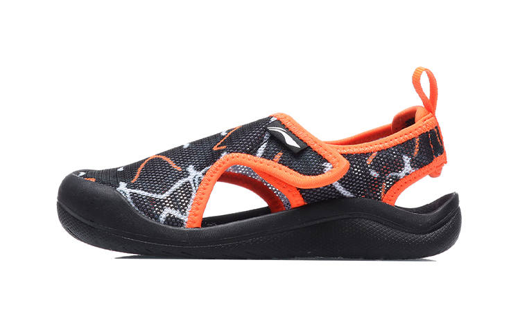 Li-Ning YOUNG Li Ning YOUNG Children's Sandals Black Orange Children Aged 3 7 Years Old