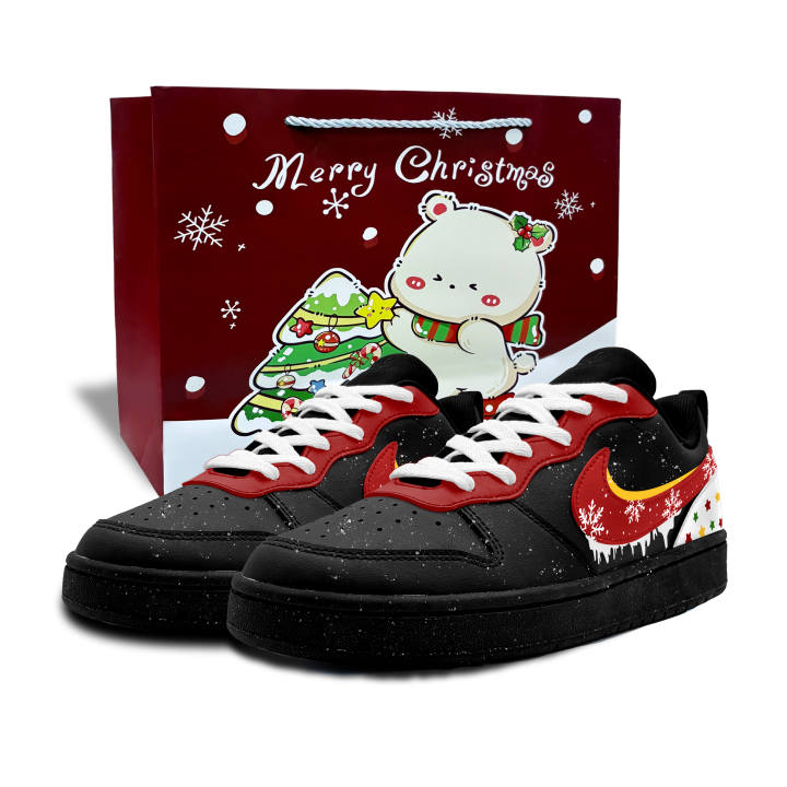 Nike Nike Court Borough Snow Kiss Santorini Synthetic Leather Slip Resistant Abrasion Resistant Low top