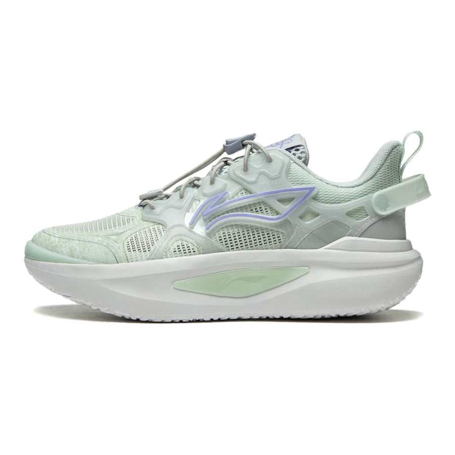 Li-Ning YOUNG Li Ning YOUNG Synthetic Leather, Textile Low top Casual Shoes Green Purple Unisex