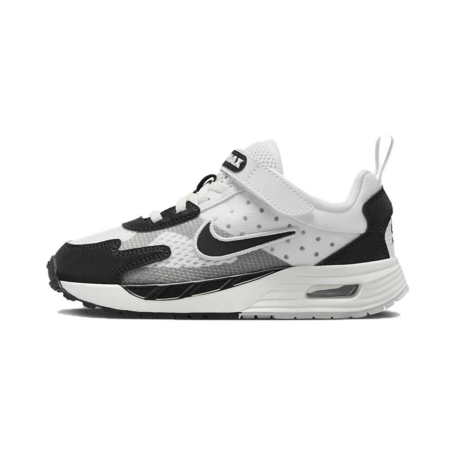 Nike Nike Air Max Solo Abrasion Resistant Low top Kids' Running Shoes White Black Children Aged 3 7 Years Old