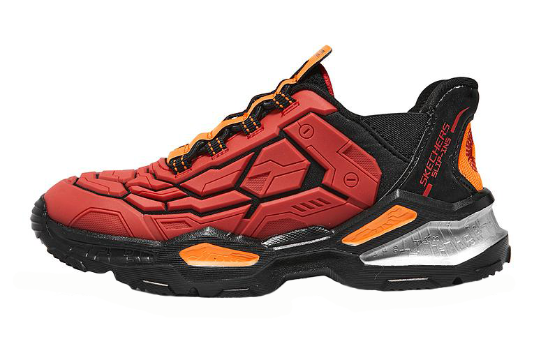 Skechers Hands Free Slip Ins Mid top Kids Lifestyle Shoes Black Red Kids'