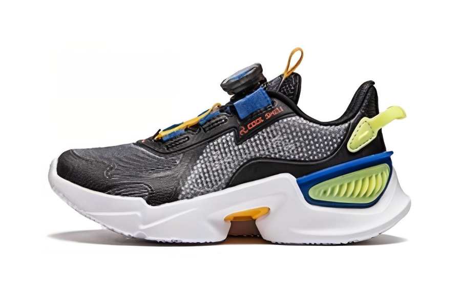 Li-Ning YOUNG Li Ning YOUNG Dragonfly Leap V2 Abrasion Resistant Low top Kids' Running Shoes Black Children Aged 3 7 Years Old