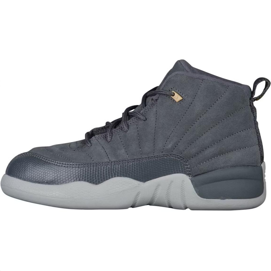 Jordan Jordan Air Jordan 12 Comfortable Cushioning, Wear Resistant High top Children's Basketball Shoes Gray