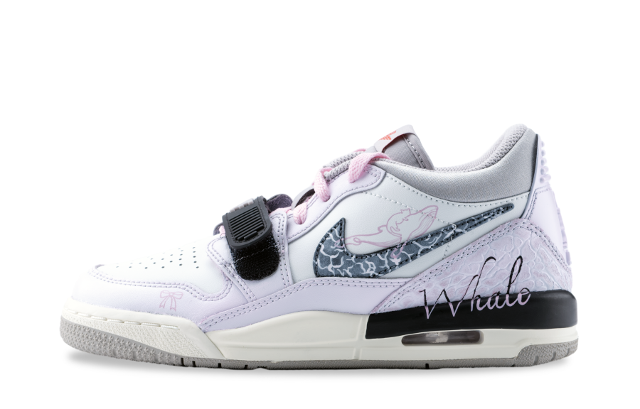 Jordan Jordan Legacy 312 Low Slip Resistant Abrasion Resistant Low top Children's Basketball Shoes Pink Teenagers