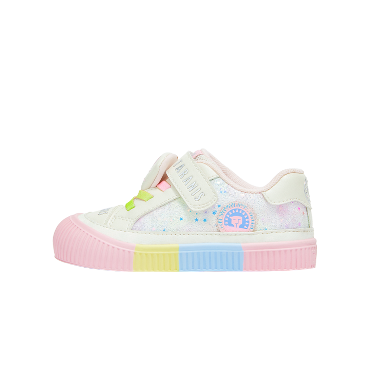 TARANIS Slip Resistant Slip Resistant Kids' Skateboarding Shoes White/Multicolor Children Aged 3 7 Years Old