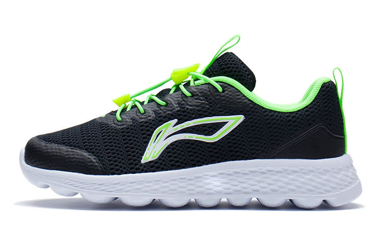 Li-Ning YOUNG Li Ning YOUNG Abrasion Resistant Breathable Low top Running Shoes Black Green Unisex