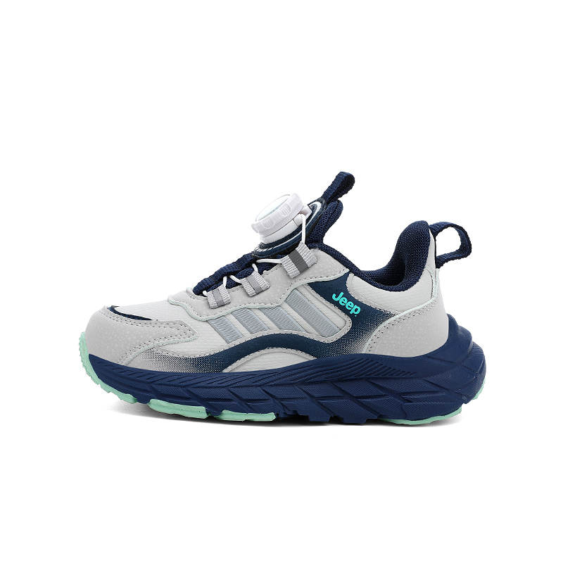 Jeep Leather Abrasion Resistant Lightweight Cushioning Anti Kick Low top Kids' Running Shoes Teenagers