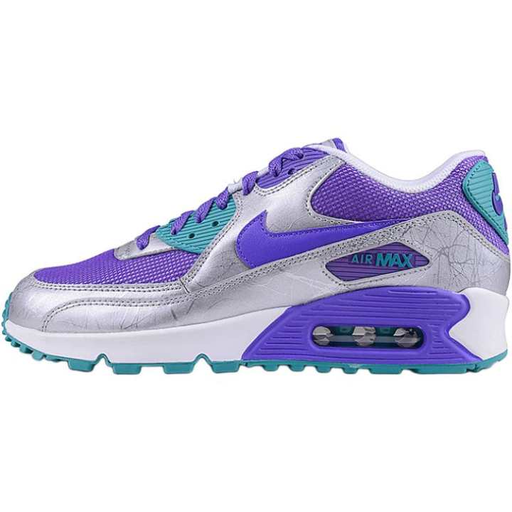 Nike Nike Air Max 90 Mid top Running Shoes Silver Purple Unisex