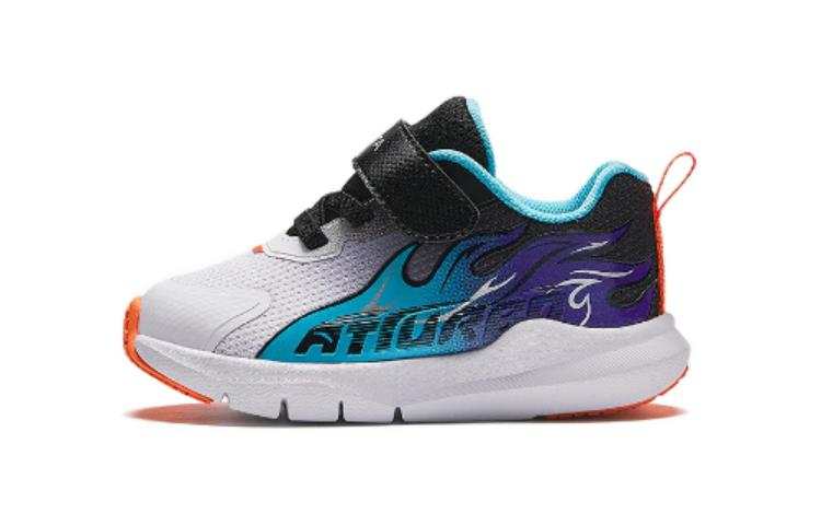 Antakids Cushioning, Wear Resistant Low top Toddler Shoes Black White Blue Infant And Toddler