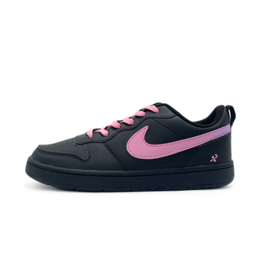 Nike Nike Court Borough Pink Purple Gradient Leather Slip Resistant Abrasion Resistant Low top Kids' Skateboarding Shoes