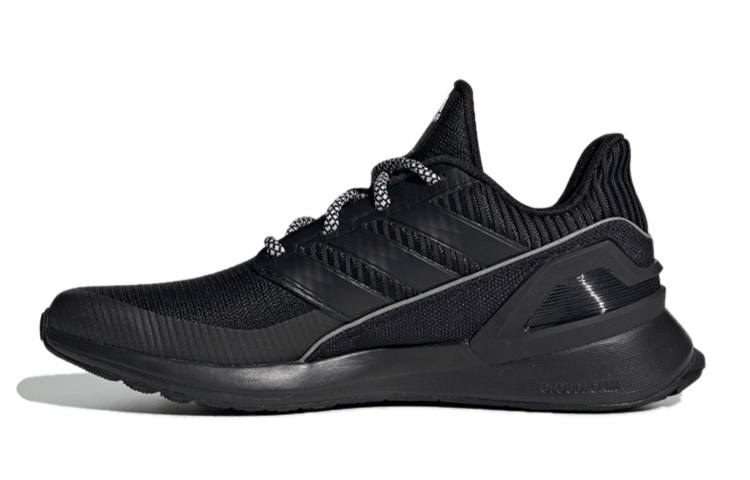 Adidas Adidas Rapidarun Knit J Breathable Low top Kids' Running Shoes Black Silver Teenagers