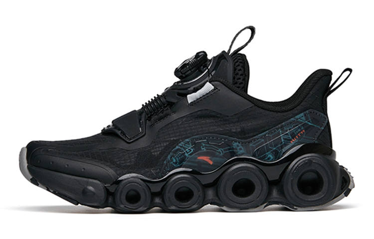 Antakids Anta Slip Resistant Cushioning Abrasion Resistant Breathable Low top Running Shoes Black Teenagers