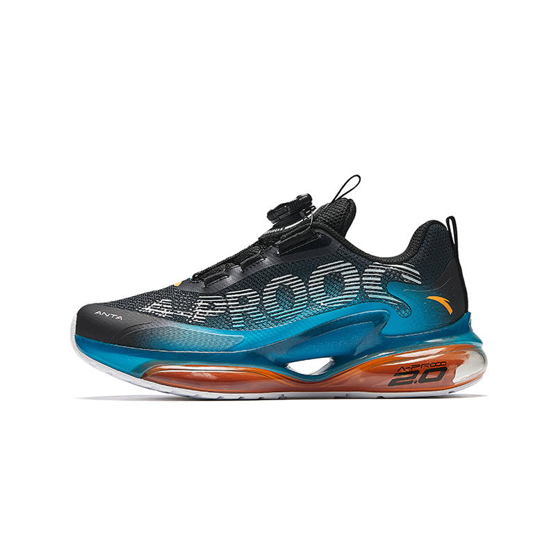 Antakids Fabric Low top Running Shoes Black/Coral Blue Teenagers