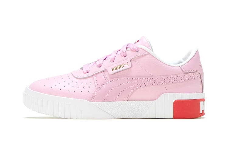 PUMA Cali Lace Up Casual Low top Kids' Skateboarding Shoes Pink Children Aged 3 7 Years Old