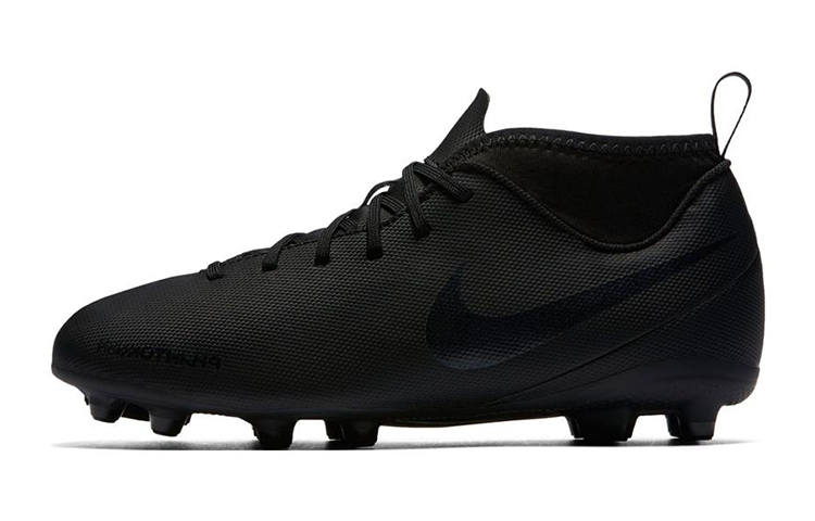 Nike Nike JR Phantom Vsn Club DF FG/MG Anti-Slip And Wear-Resistant Lightweight Mid-Top Kids' Soccer Shoes Black Kids'