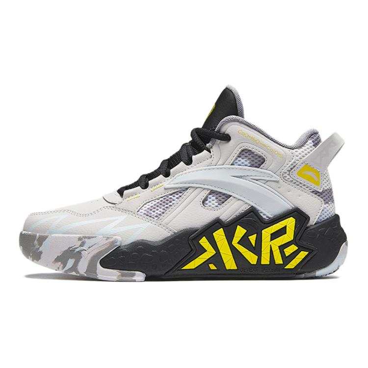 Antakids Mid top Children's Basketball Shoes Beige Black Teenagers