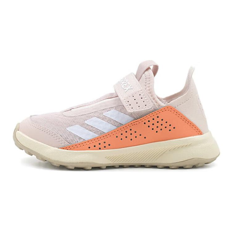 Adidas Adidas Abrasion Resistant Breathable Moisture Wicking Cushioning Low top Kids' Running Shoes Pink Orange Kids'
