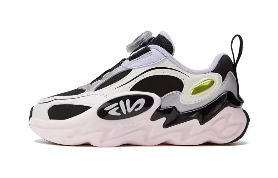 FILA KIDS Abrasion Resistant Low top Kids' Running Shoes Black Rose Pastel Pink Children Aged 3 7 Years Old