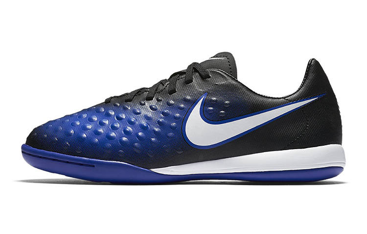 Nike Nike R MagistaX Opus 2 Slip Resistant Cushioning Abrasion Resistant Low top Kids' Soccer Shoes Black Blue Kids'