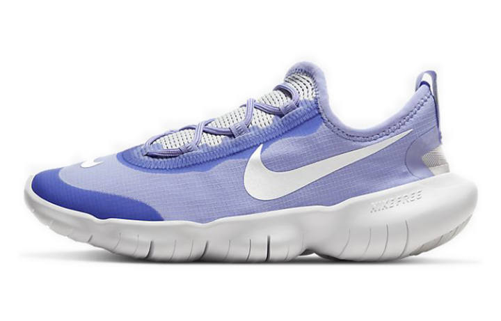 Nike Nike Free RN 5.0 Slip Resistant Cushioning Breathable Low top Running Shoes Gray Blue Unisex