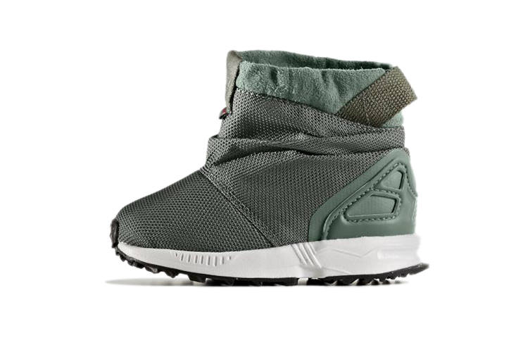 Adidas Originals ZX Flu Abrasion Resistant Abrasion Resistant High top Toddler Shoes Green Infant And Toddler