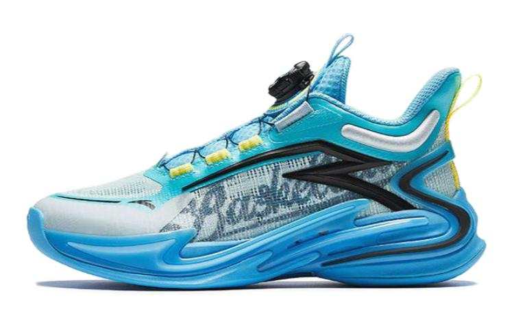Antakids Whirlwind Fabric Low top Basketball Shoes Blue White Teenagers