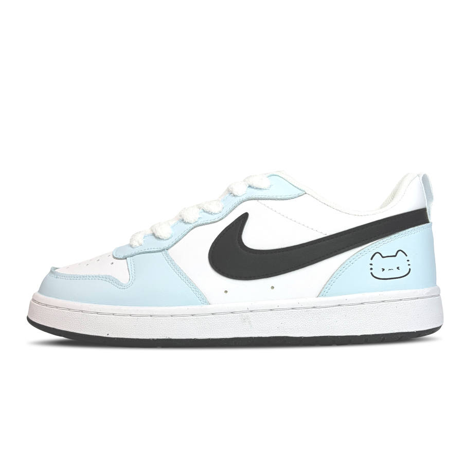Nike Nike Court Borough Sky Cat Shadow Abrasion Resistant Abrasion Resistant Low top Kids' Skateboarding Shoes Blue Black