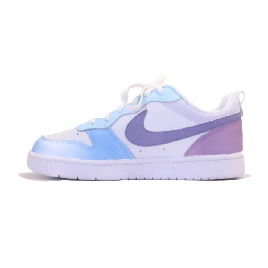 Nike Nike Court Borough Low 2 Slip Resistant Lightweight Cushioning Low top Kids' Skateboarding Shoes Blue/Purple Teenagers