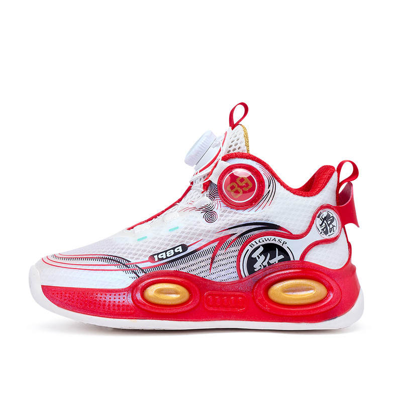 BIG WASP Slip Resistant Cushioning Slip Resistant Cushioning Low top Children's Basketball Shoes Kids'