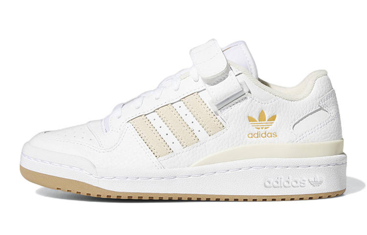 Adidas Originals FORUM Low J Hook and loop Low top Kids' Skateboarding Shoes Ecru Kids'