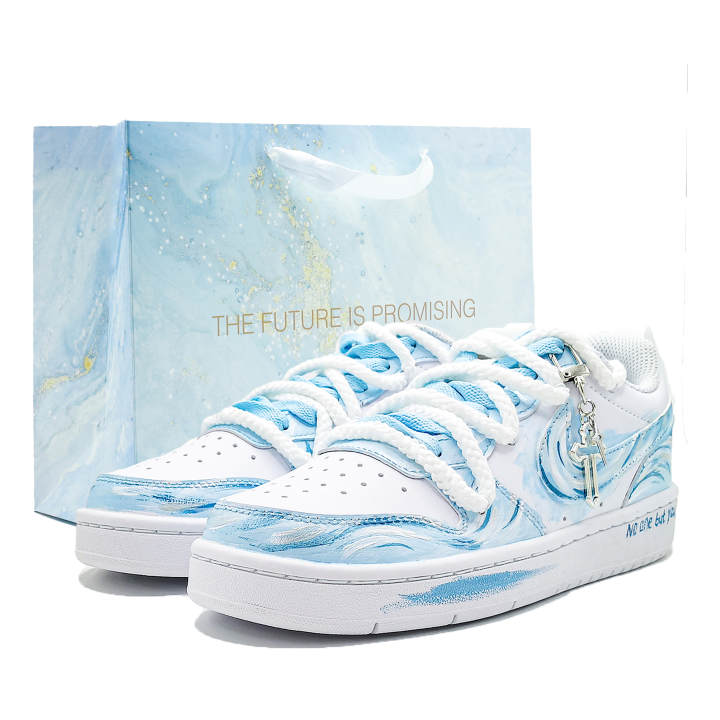 Nike Nike Court Borough Blue Flame Solo BAG Leather Slip Resistant Cushioning Abrasion Resistant