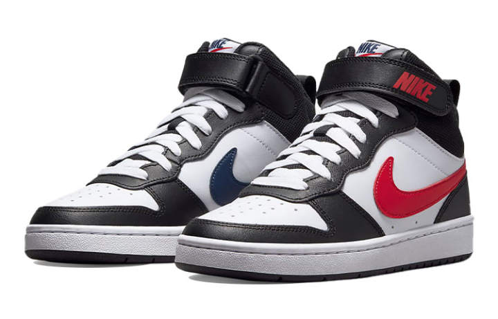 Nike Nike Court Borough Mid 2 'White Black University Red' GS