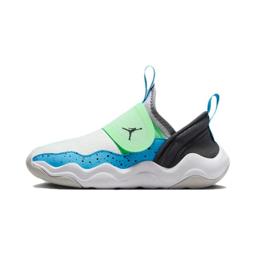 Jordan Pre school Jordan 23/7 Cushioning, Wear Resistant Low top Children's Basketball Shoes Gray Green Blue