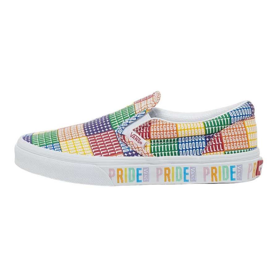 Vans Slip on Cushioning, Wear Resistant Low top Kids' Skateboarding Shoes Multicolor Kids'