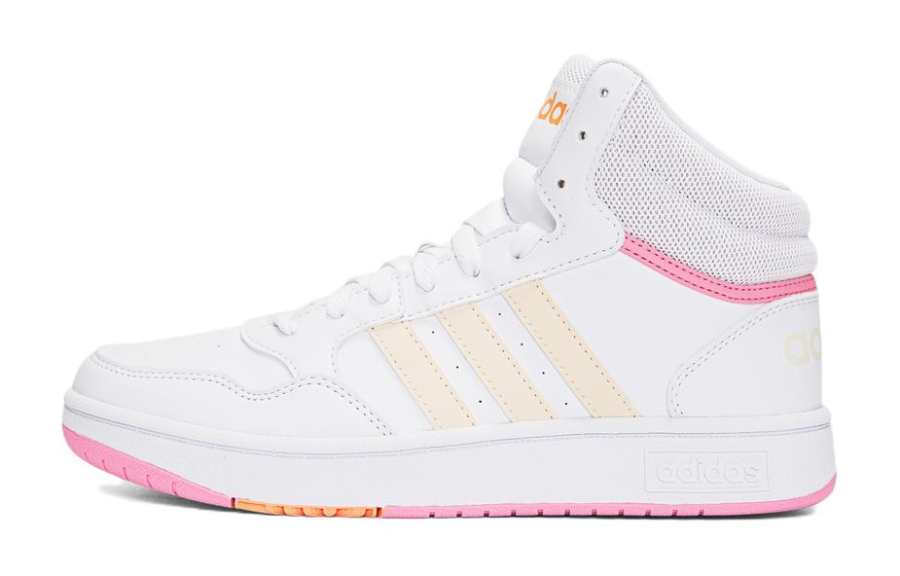 Adidas Neo Hoops Mid 3.0 K Casual Abrasion Resistant Mid top Kids' Skateboarding Shoes Cloud White Kids'