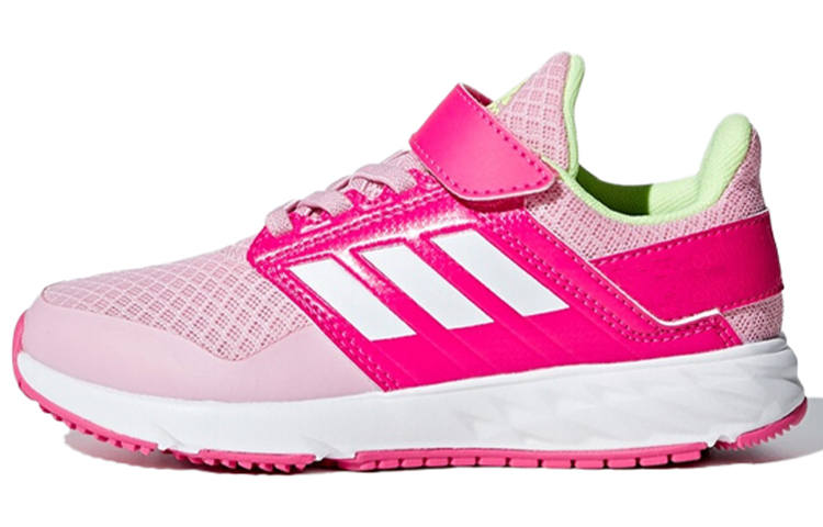 Adidas Adidas Fortafaito EL K Comfortable Slip Resistant And Breathable Low top Kids' Running Shoes Pink White Kids'