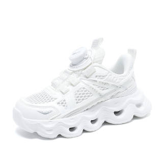 Binary Lightweight Cushioning Breathable Lightweight Cushioning Breathable Low top Running Shoes White Kids'