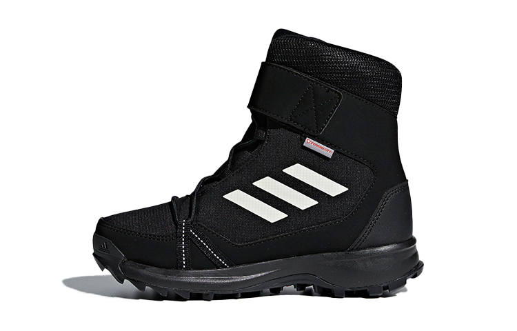 Adidas Adidas Terrex Snow CF Thermal Slip Resistant And Abrasion Resistant High top Kid's Casual Shoes Black White Gray Kids'