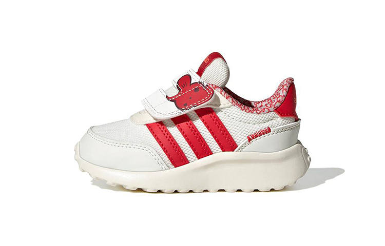 Adidas Neo Run 70S CNY AC Anti-Slip Wear-Resistant Low-Top Sports Casual Shoes White Red Infant And Toddler