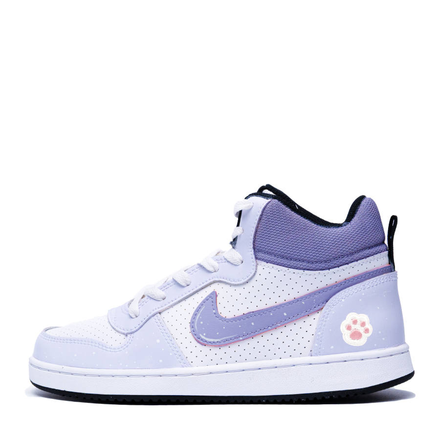 Nike Nike Court Borough Lucky Cat Paw Cushioning, Wear Resistant High top Skateboard Shoes Purple Kids'