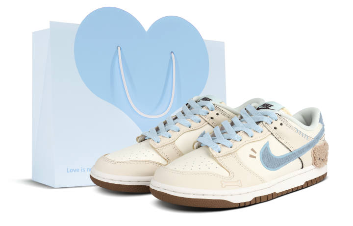 Nike Nike Dunk Slip Resistant Abrasion Resistant Low top Kids' Skateboarding Shoes Ecru Teenagers