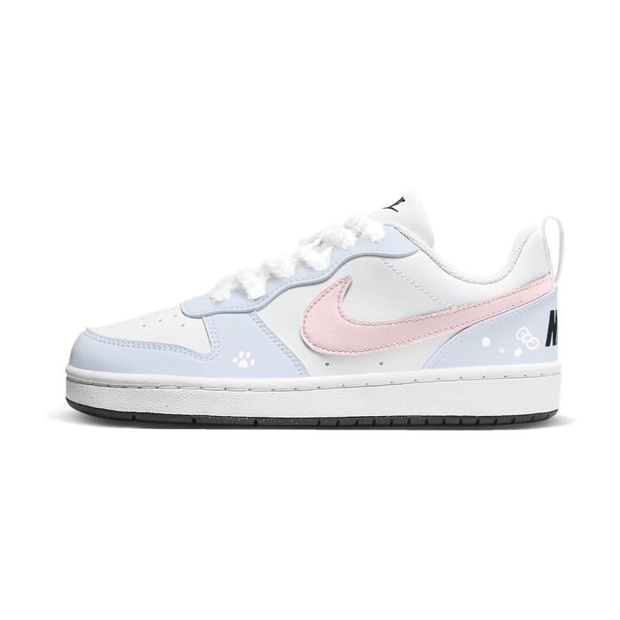 Nike Nike Court Borough Maris Sal Kitten Low top Kids' Skateboarding Shoes Blue Pink Unisex