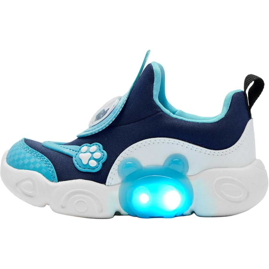 QIAODAN Slip Resistant Abrasion Resistant Low top Toddler Shoes Blue White Infant And Toddler