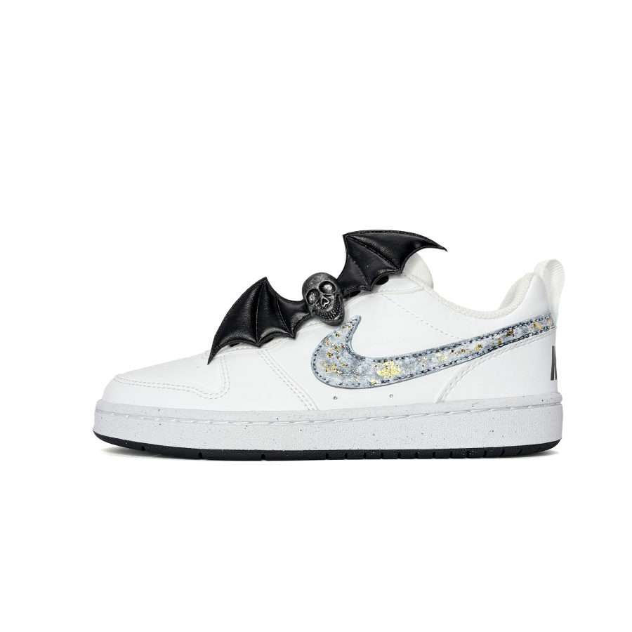 Nike Nike Court Borough Devil Gold Foil Synthetic Leather Abrasion Resistant Abrasion Resistant Low top