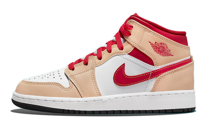 Jordan Jordan 1 Mid Light Curry Cardinal GS