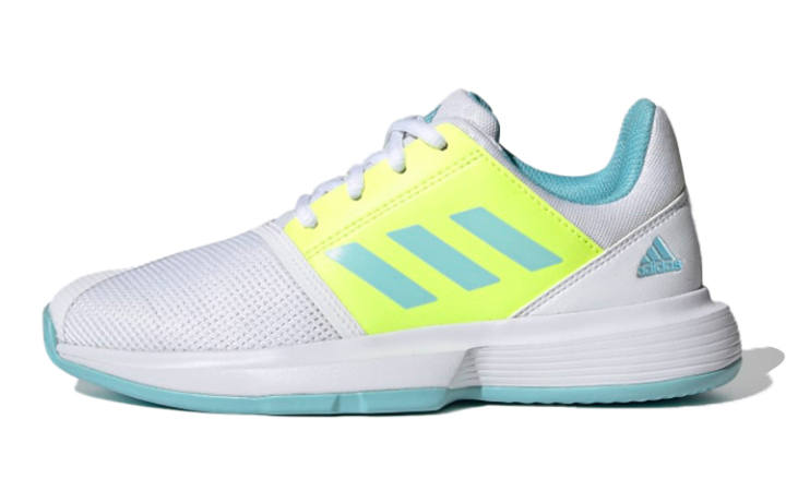 Adidas Adidas CourtJam Breathable Training Shoes White Blue Green Teenagers