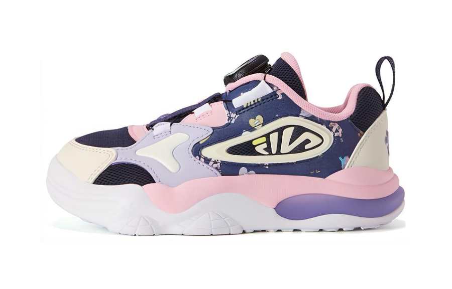 FILA KIDS Cushioning Low top Kids' Running Shoes Black Pink Purple Children Aged 3 7 Years Old