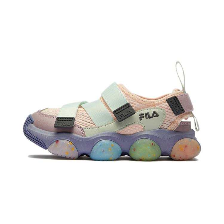 FILA KIDS Comfortable Slip Resistant Cushioning Breathable Children's Sandals Pearl Powder Children Aged 3 7 Years Old