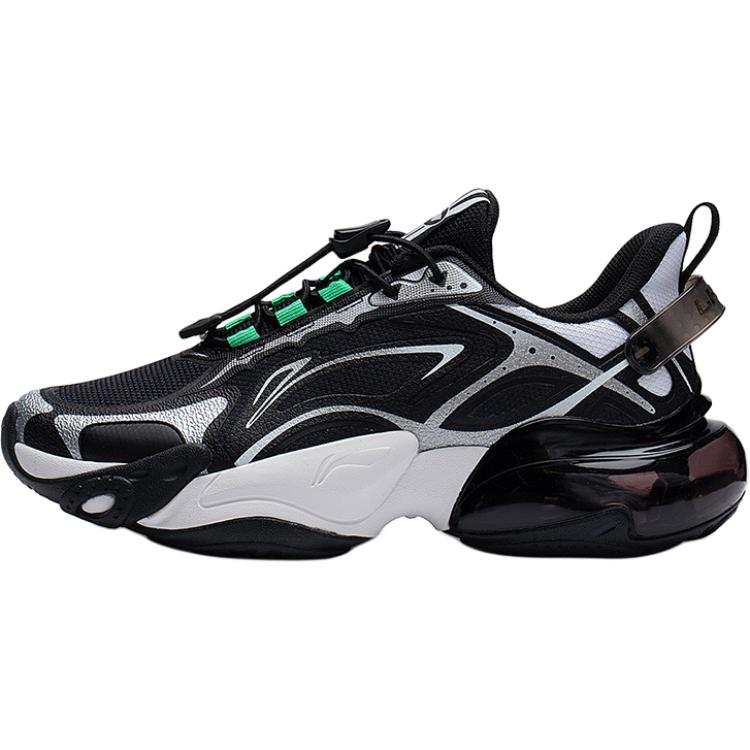 Li-Ning YOUNG Li Ning YOUNG Sports Life Collection Oval Aura Nebula Low top Casual Shoes Black Silver Teenagers