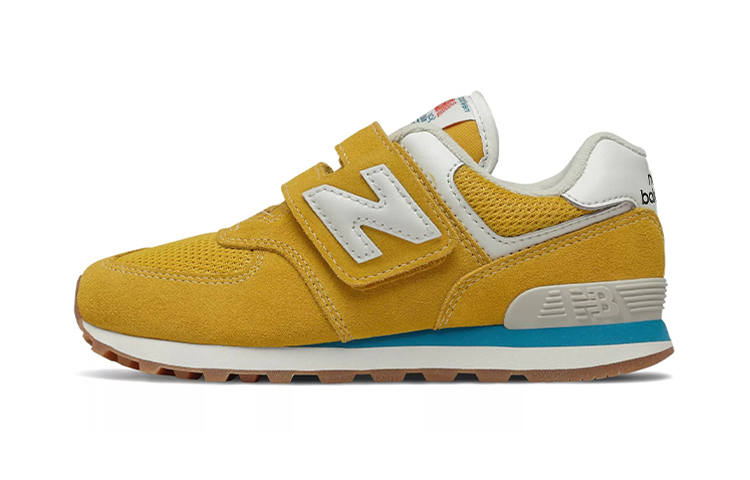 New Balance New Balance NB 574 Abrasion Resistant, Breathable, Lightweight Casual Shoes Ginger Yellow Children Aged 3 7 Years Old